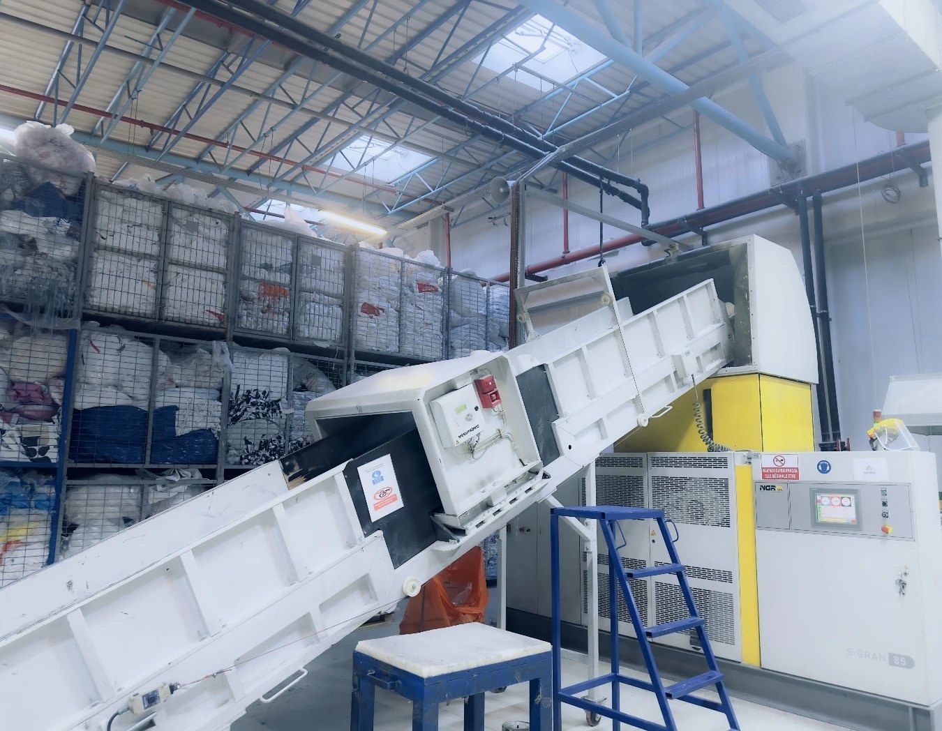 Recyclage des chutes de production sur le site partenaire